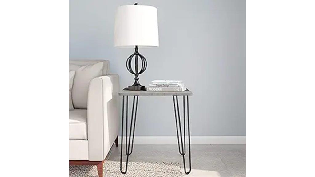 contemporary table with hairpin
