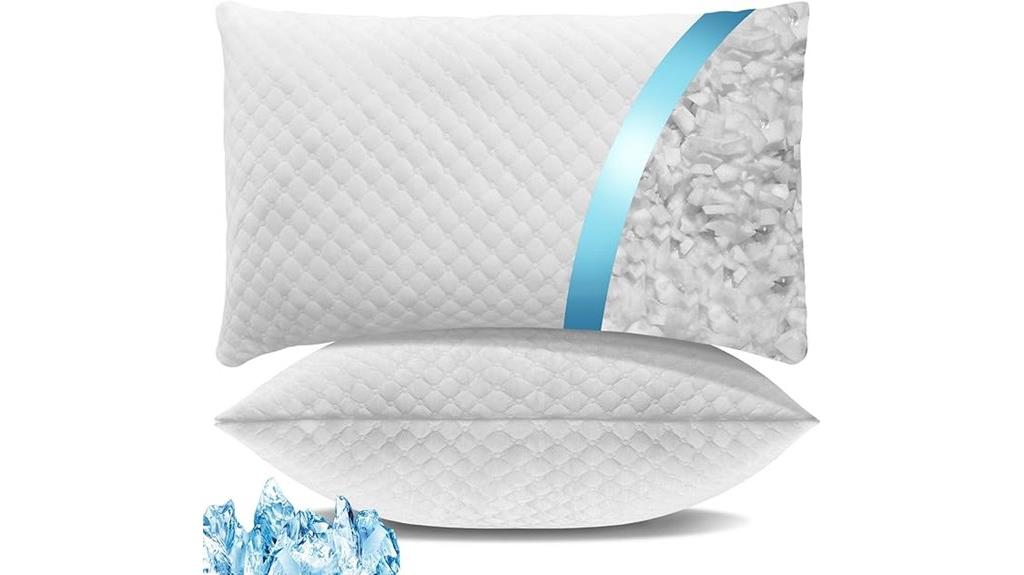 cooling shredded foam pillows