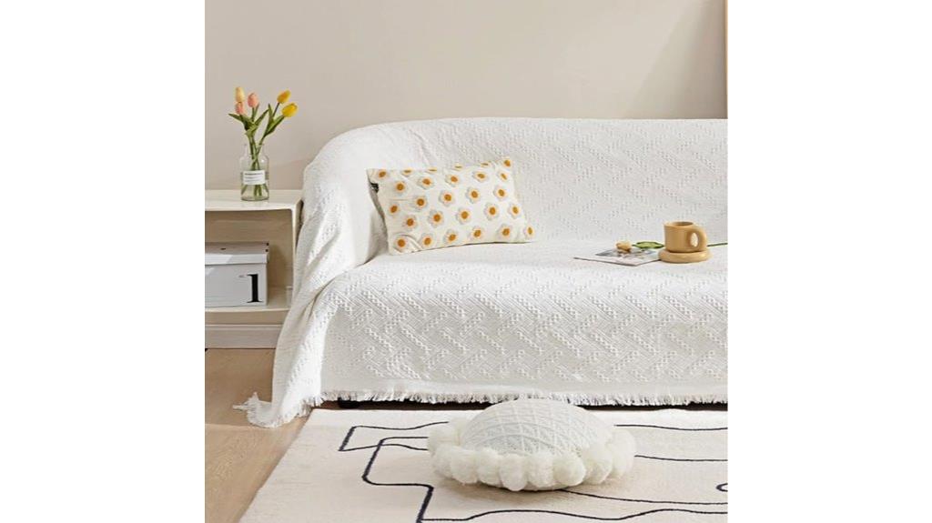 cotton knit geometric cover