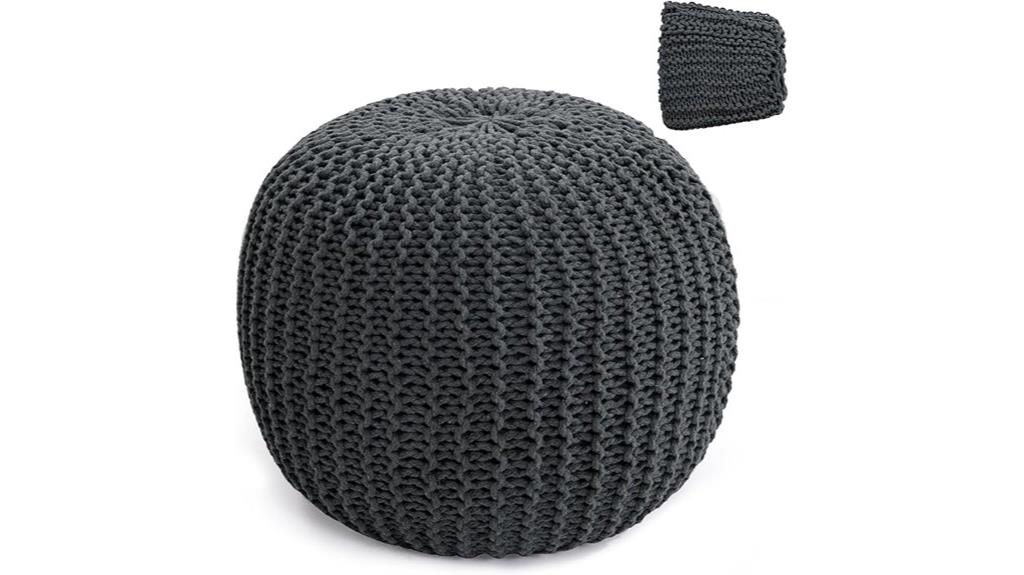 cotton ottoman footstool cover