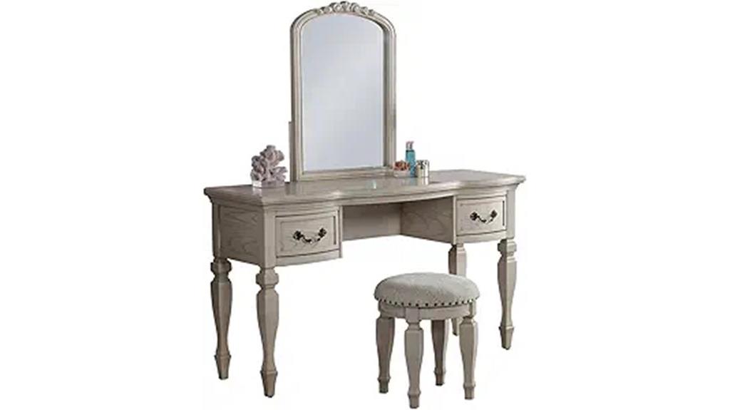 country white vanity set