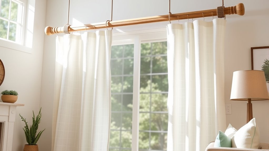 cozy farmhouse curtain rods