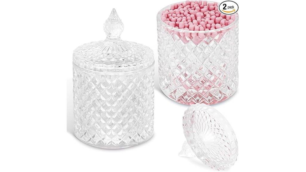 crystal apothecary jar set