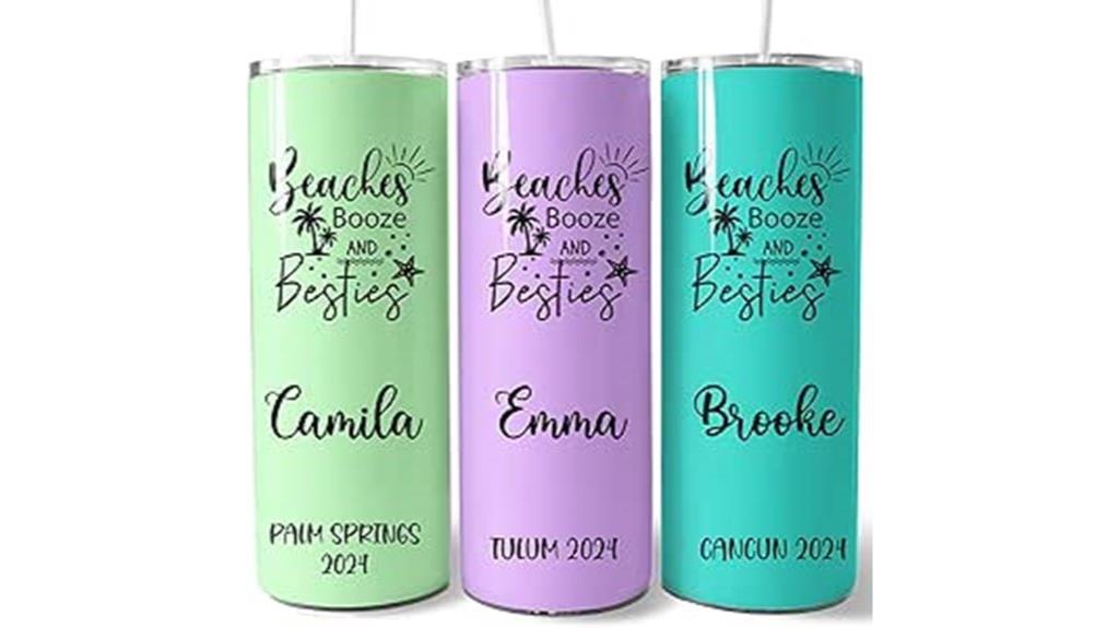 customized girls trip tumbler