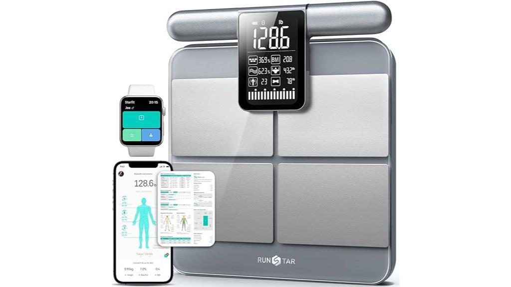 digital body scale with electrodes