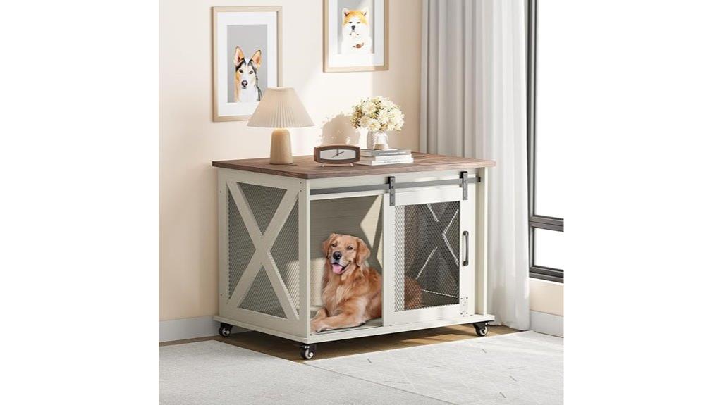 dog crate with sliding door