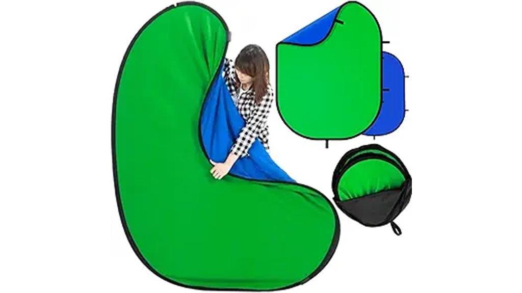 double sided green backdrop