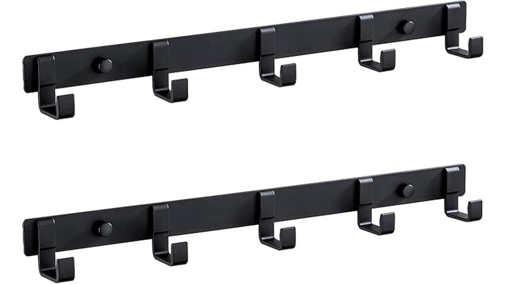 dual aluminum wall hooks