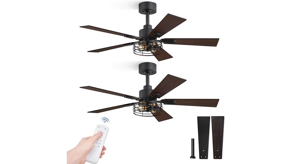 dual farmhouse ceiling fans