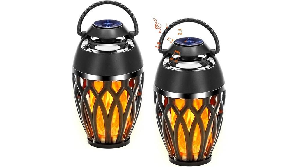 dual led flame speakers