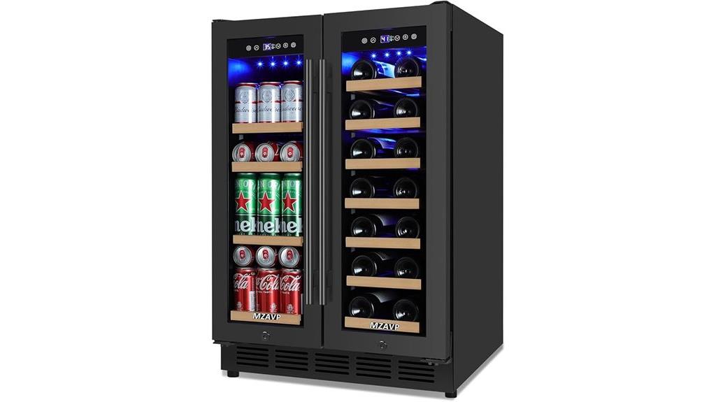 dual zone wine beer cooler