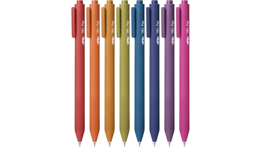 eight pack retractable gel pens