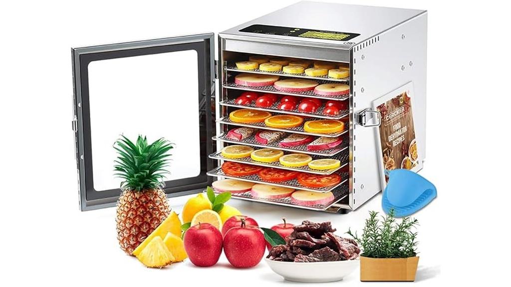 eight tray stainless dehydrator