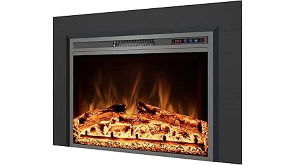 electric fireplace with trim