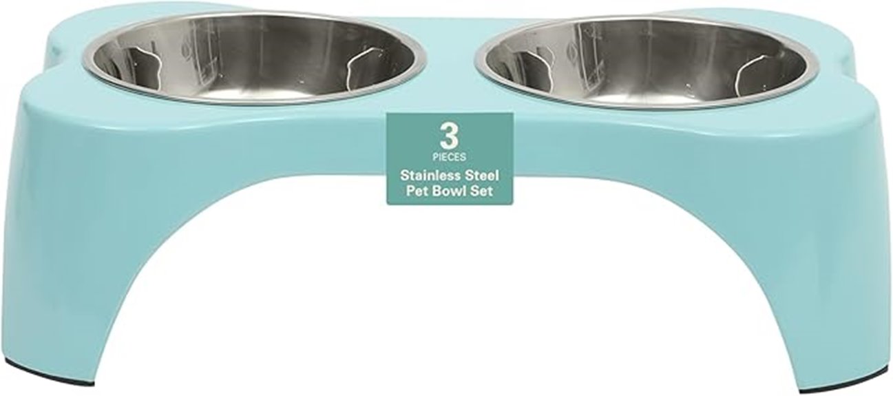 elevated stainless dog bowls