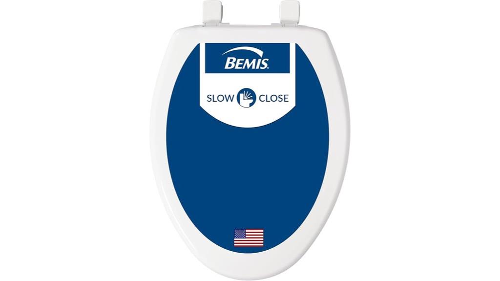 elongated white slow close