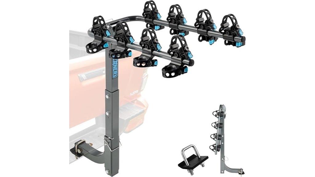 enhanced four bike hitch rack