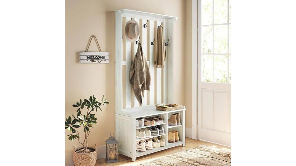 entryway organizer with seating