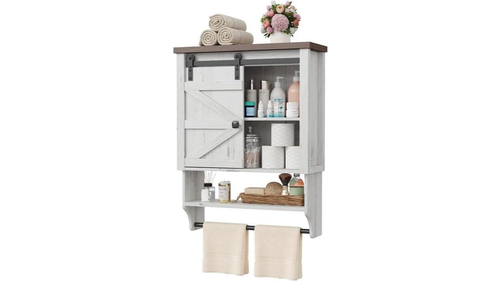 farmhouse bathroom wall cabinet