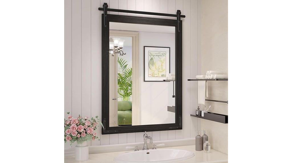 farmhouse black mirror