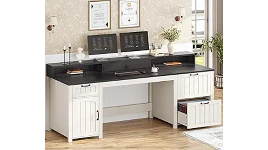 farmhouse executive desk with storage