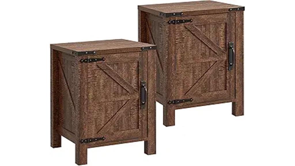 farmhouse nightstands with charging