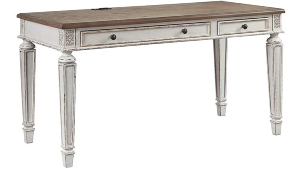 farmhouse office desk with usb