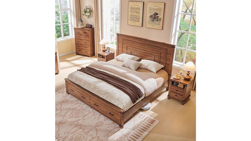 farmhouse queen bed frame
