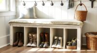 farmhouse shoe storage benches
