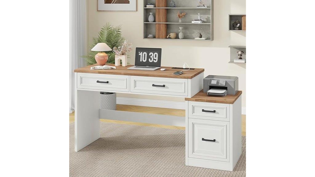 farmhouse style desk with storage