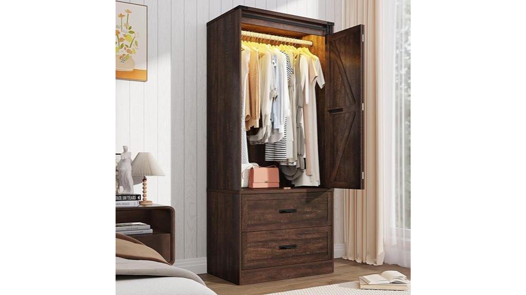 farmhouse style double wardrobe