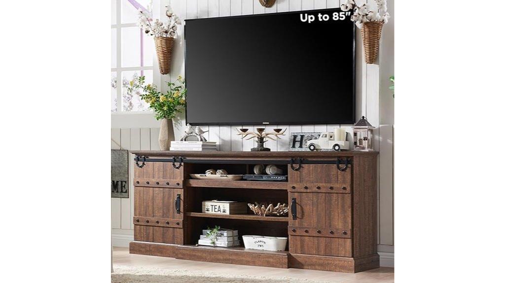 farmhouse tv stand for large televisions