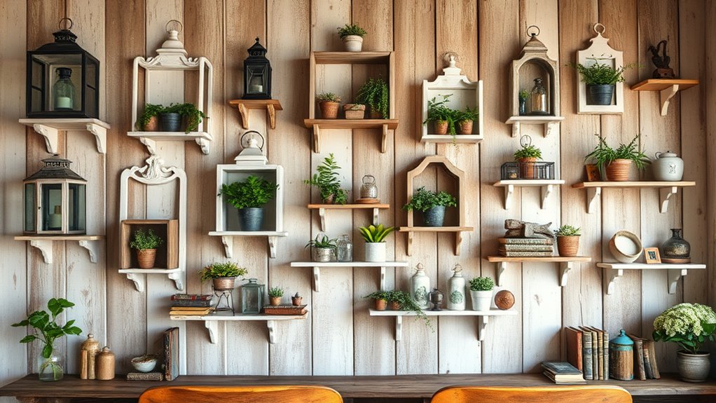 farmhouse wall shelf sets