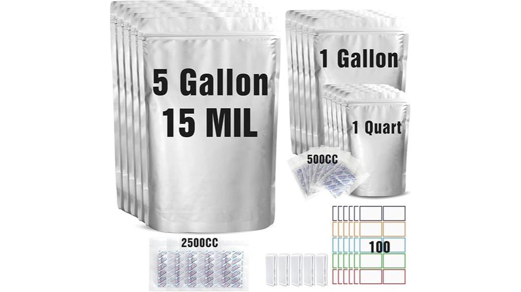 fifteen 5 gallon mylar bags