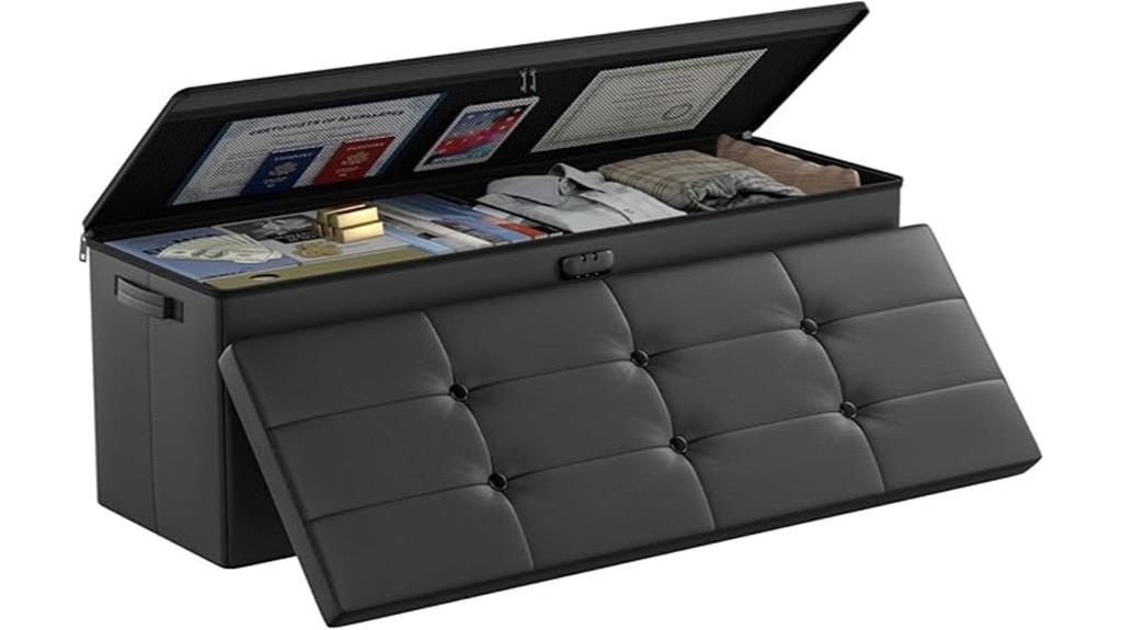 fireproof waterproof storage ottoman