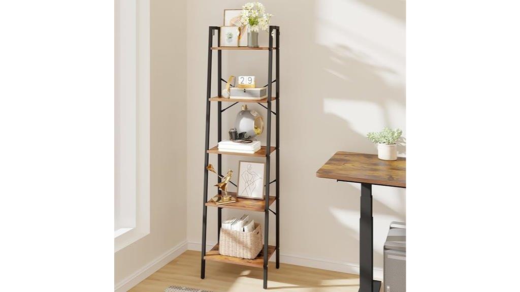 five tier ladder storage