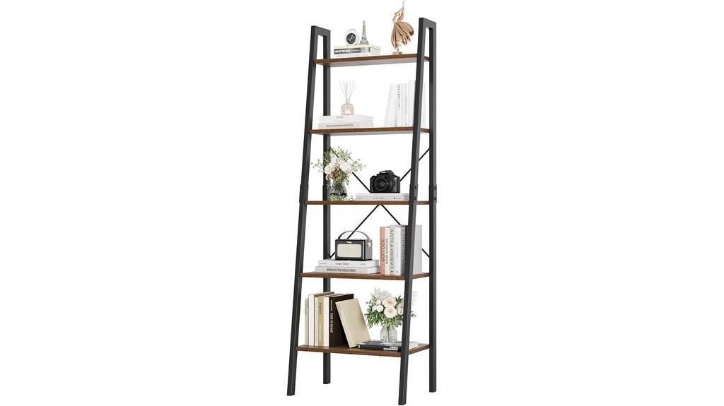 five tier metal ladder