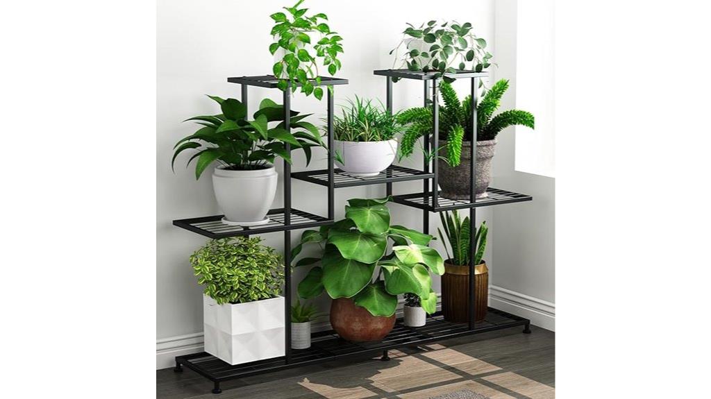 five tier metal plant stand