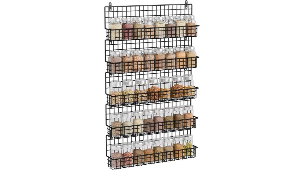five tier wall spice rack