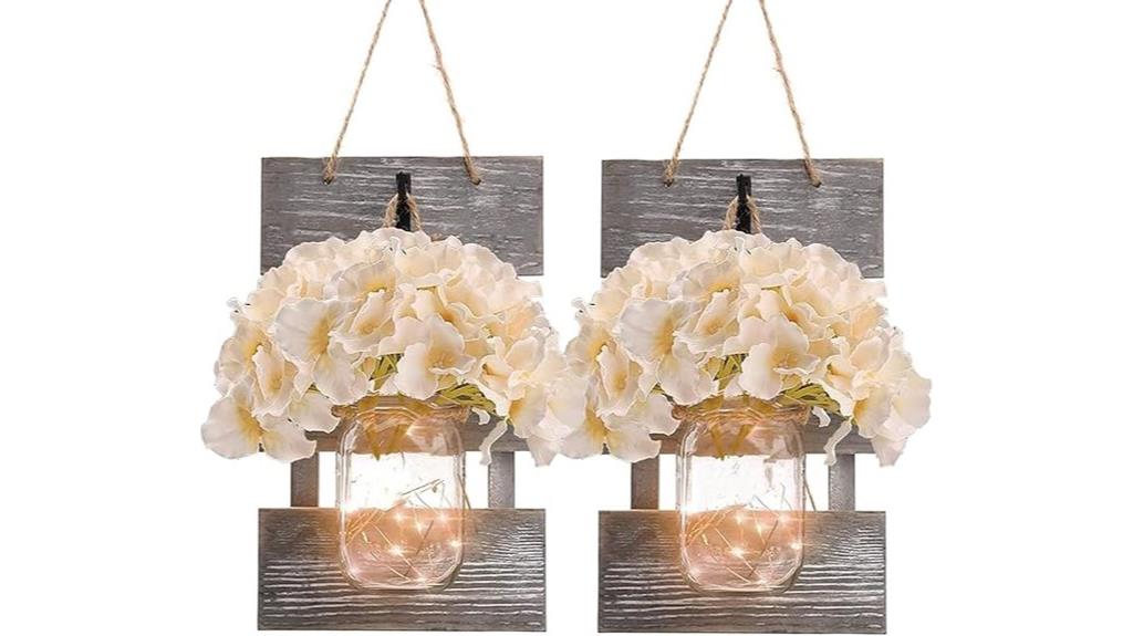 flower lit wall sconces