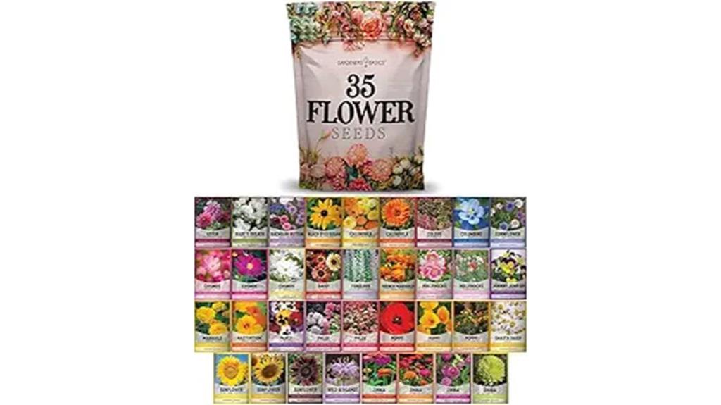 flower seed packet variety