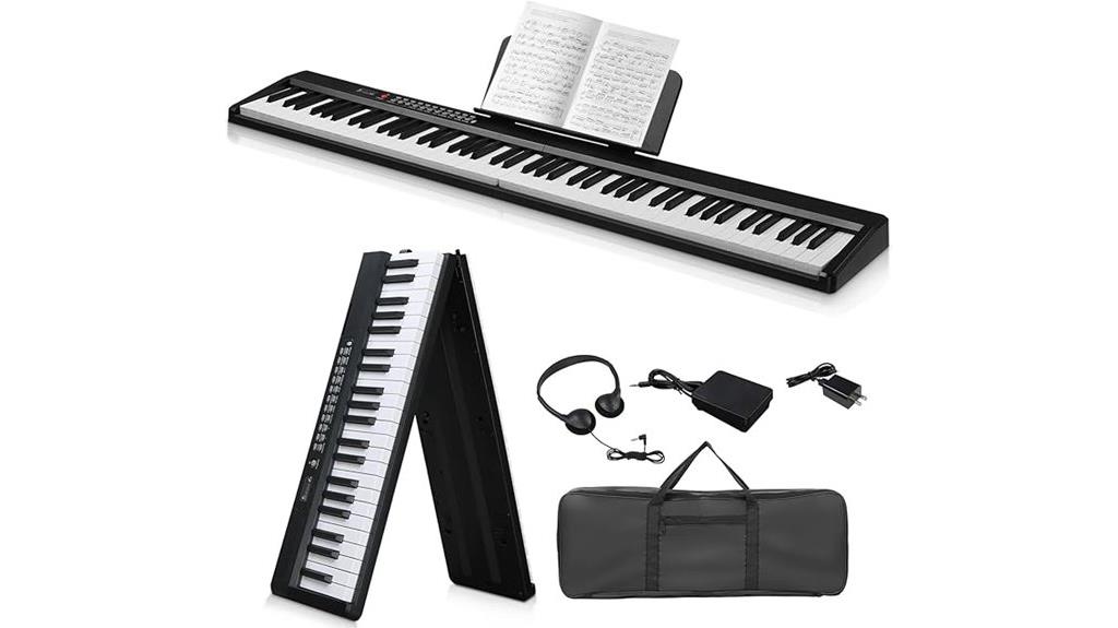 foldable 88 key electronic piano