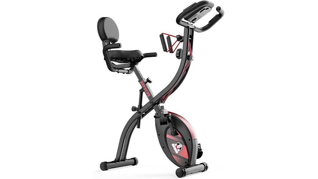 foldable exercise bike with lcd