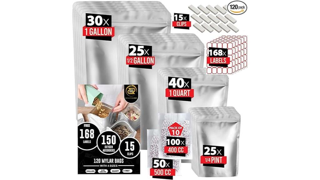 food storage bags pack
