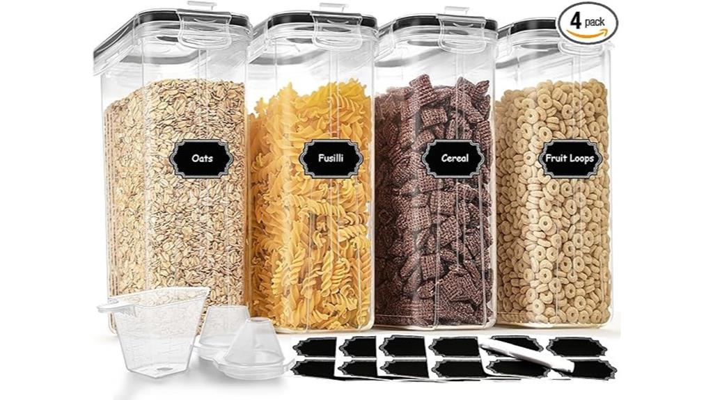 four liter cereal storage containers