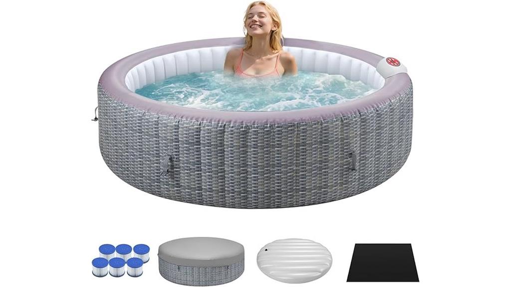 four person inflatable hot tub