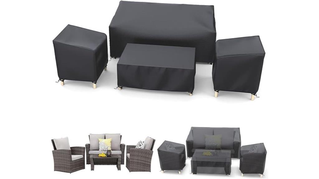 four piece patio furniture cover
