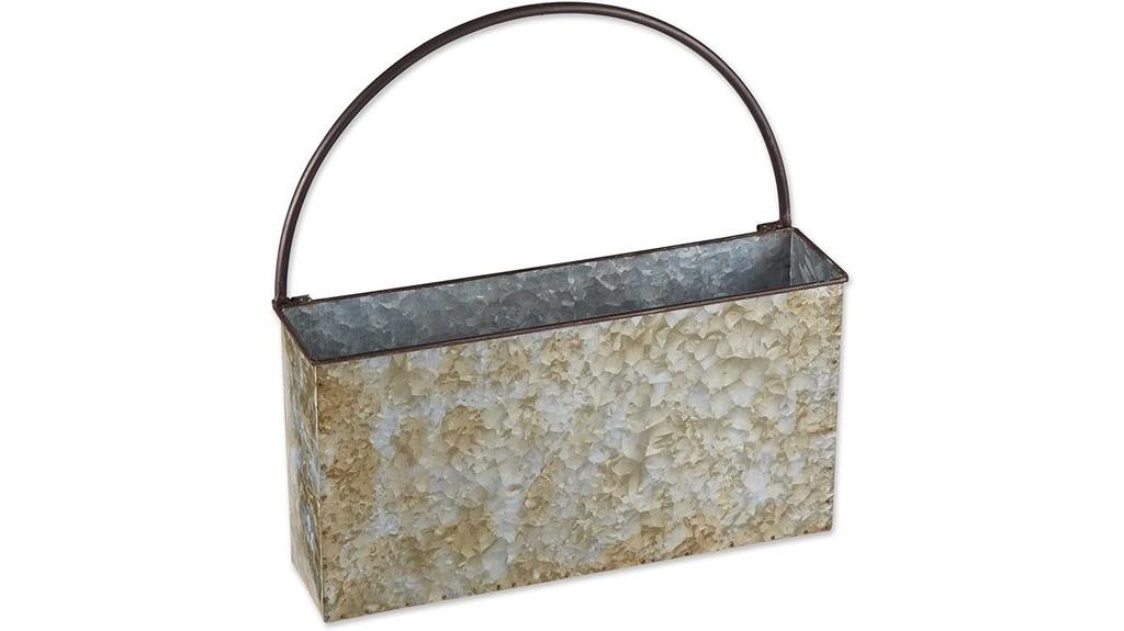 galvanized iron wall planter