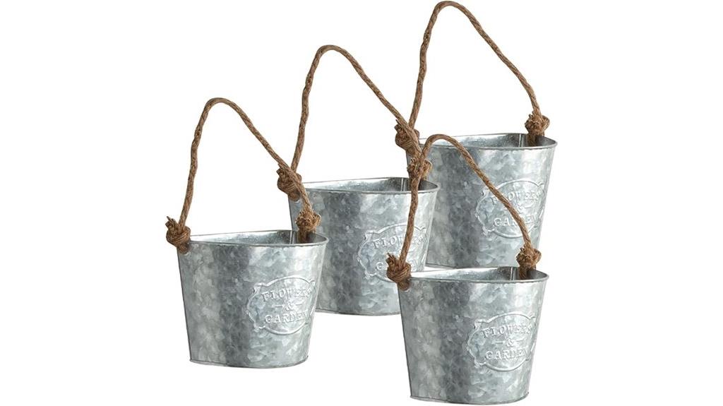 galvanized metal wall planters