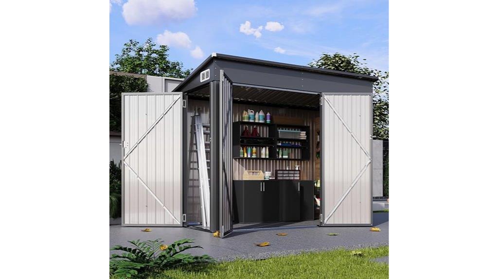 galvanized steel storage shed